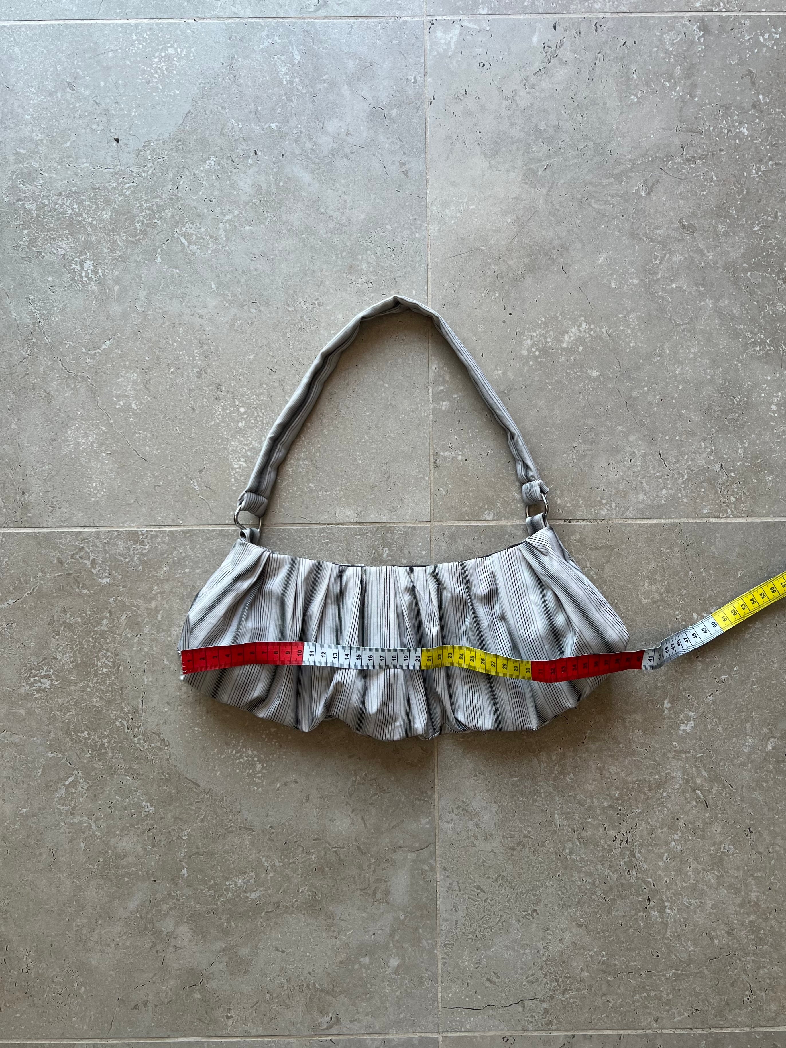 Stone Stripe Pleat Bag (w/ Pocket)