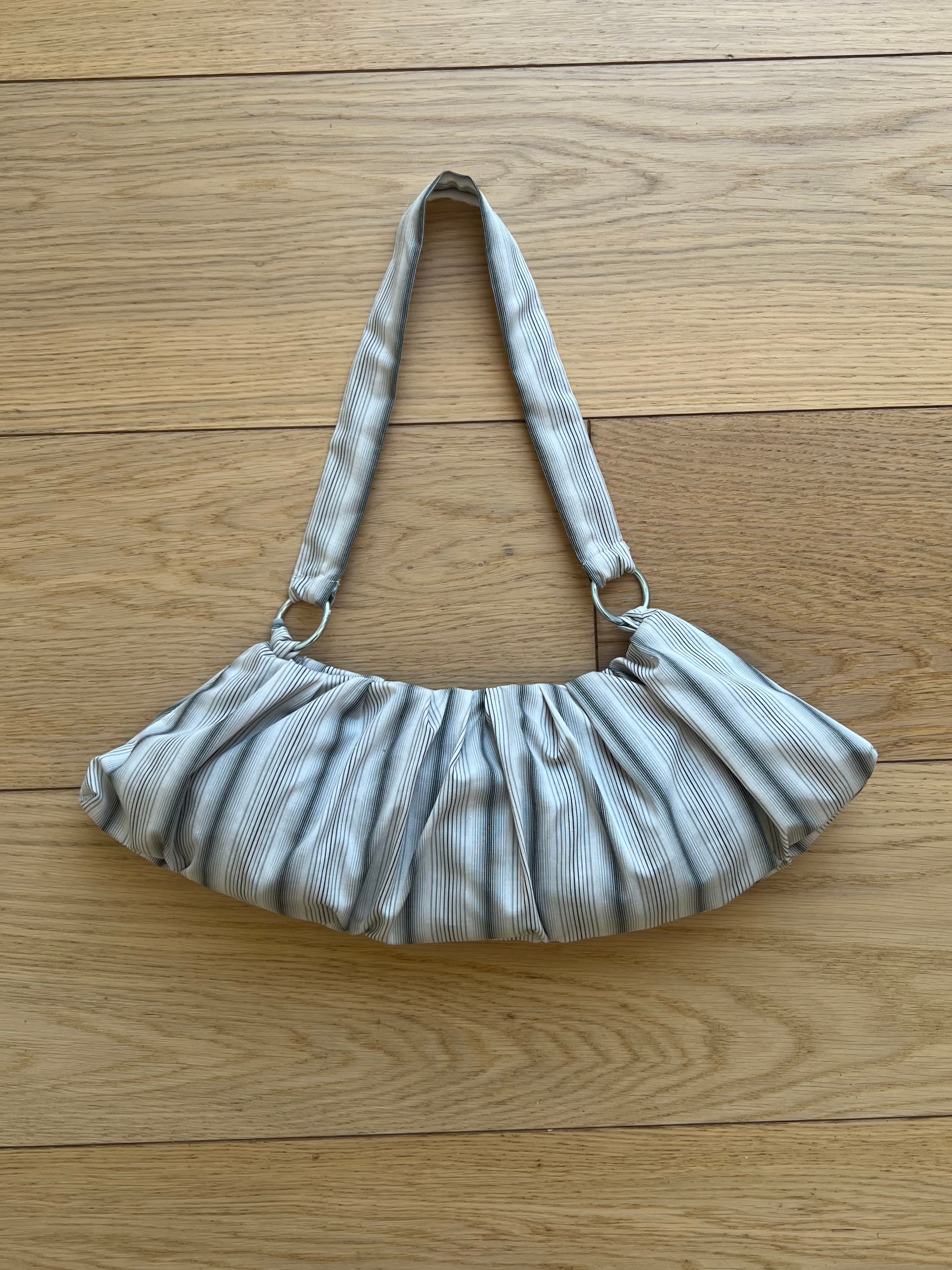 Stone Stripe Pleat Bag (wo/ Pocket)