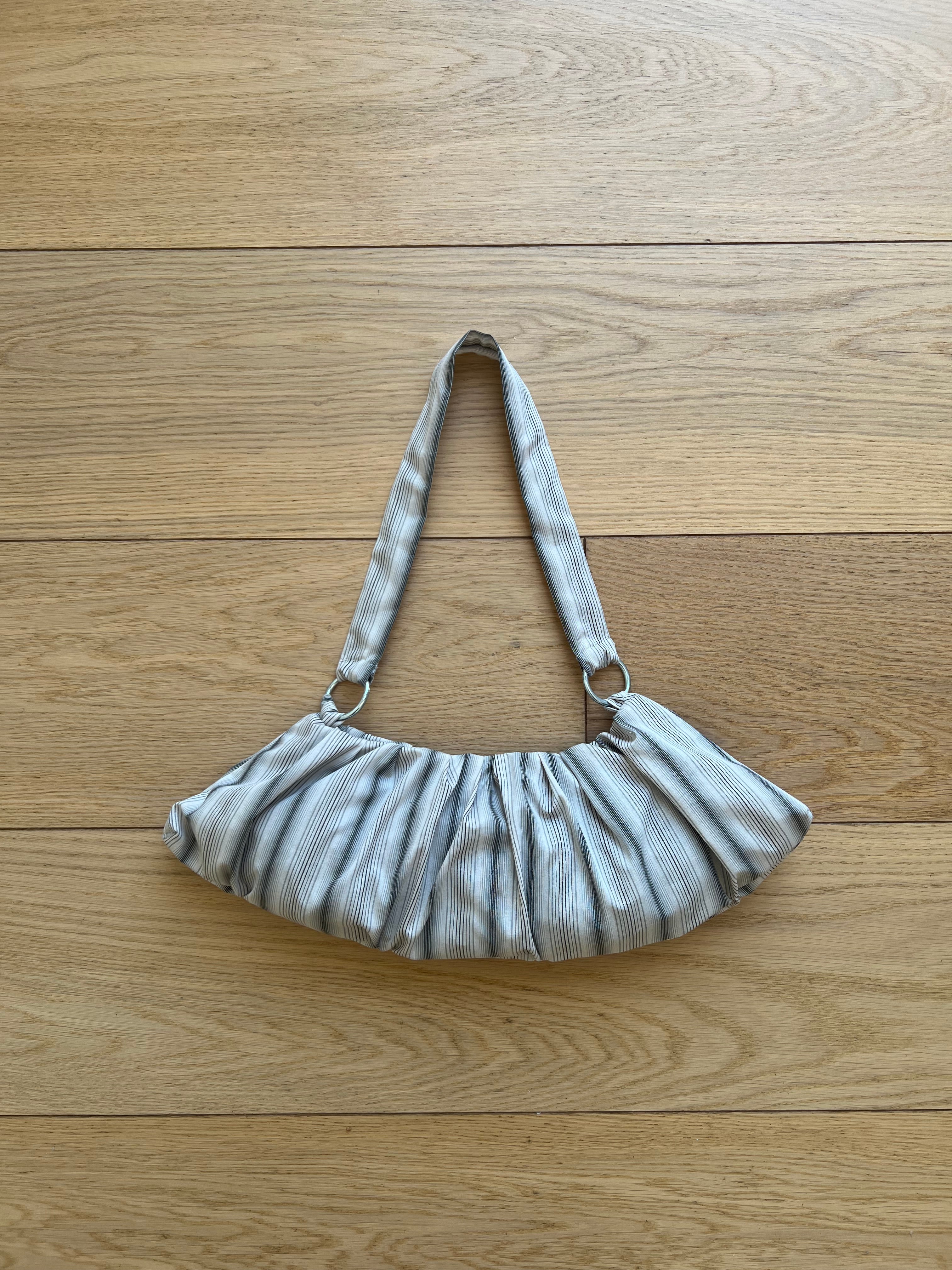 Stone Stripe Pleat Bag (wo/ Pocket)