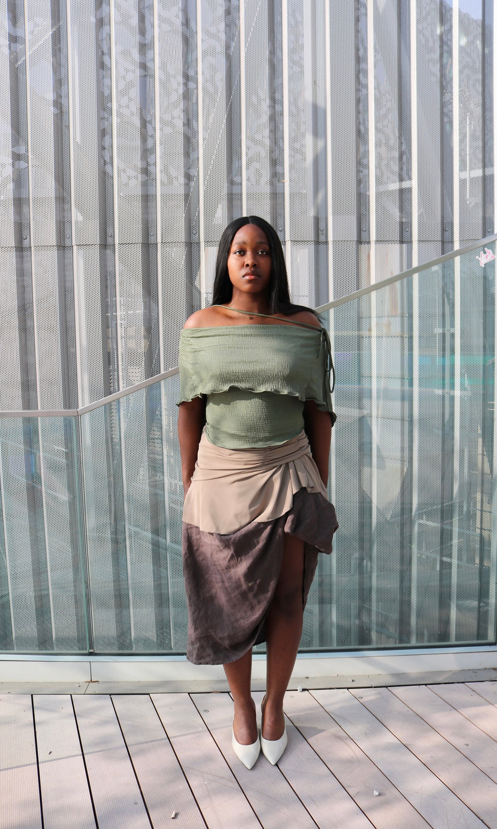Pistachio Drape Top
