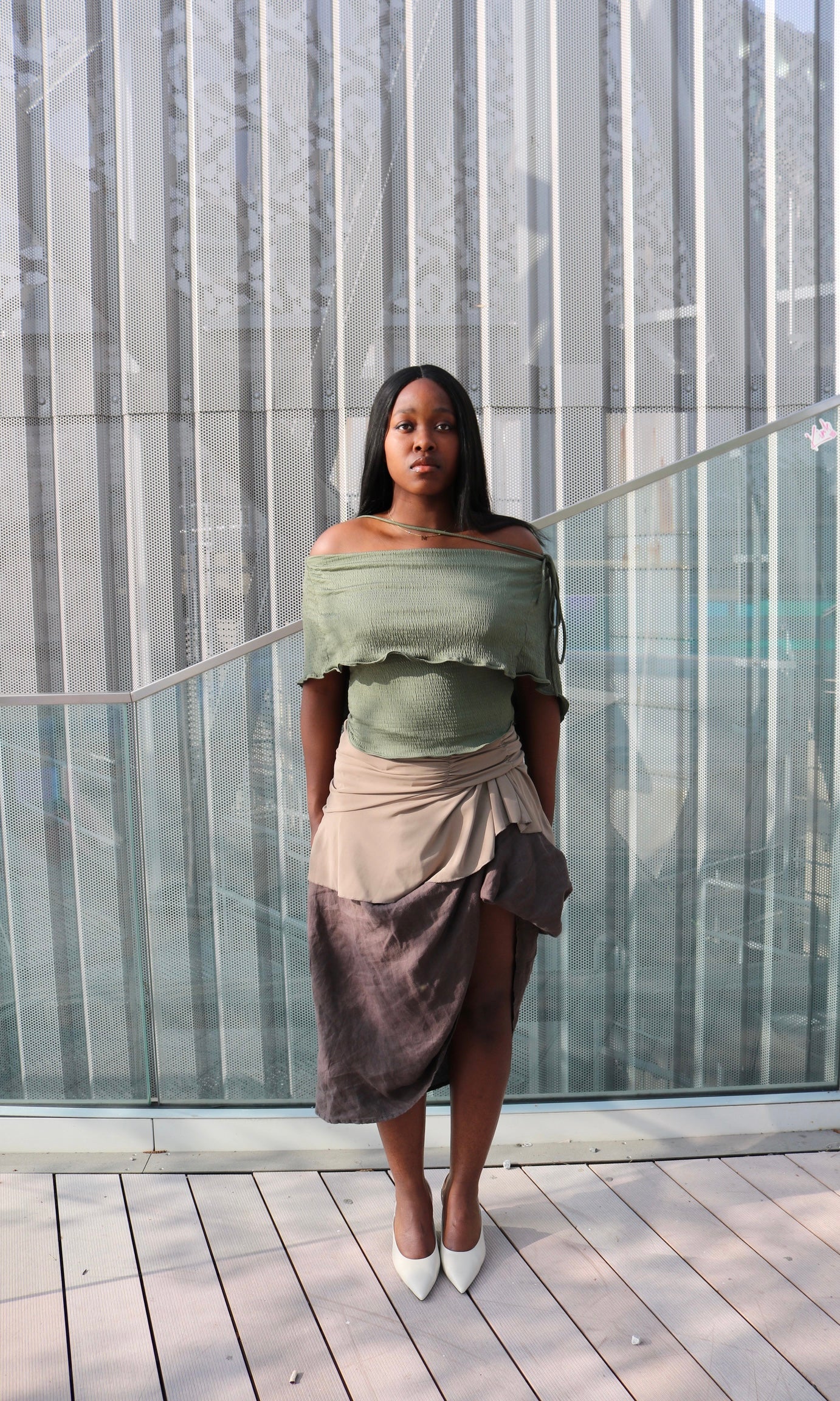 Pistachio Drape Top