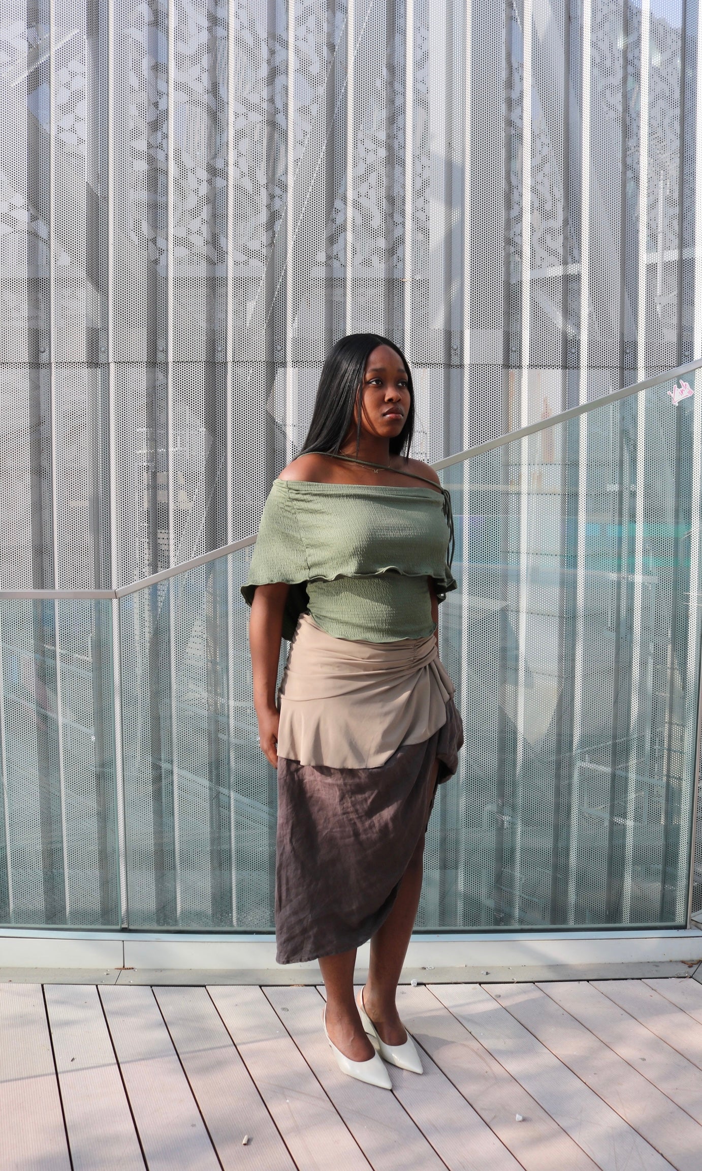 Pistachio Drape Top