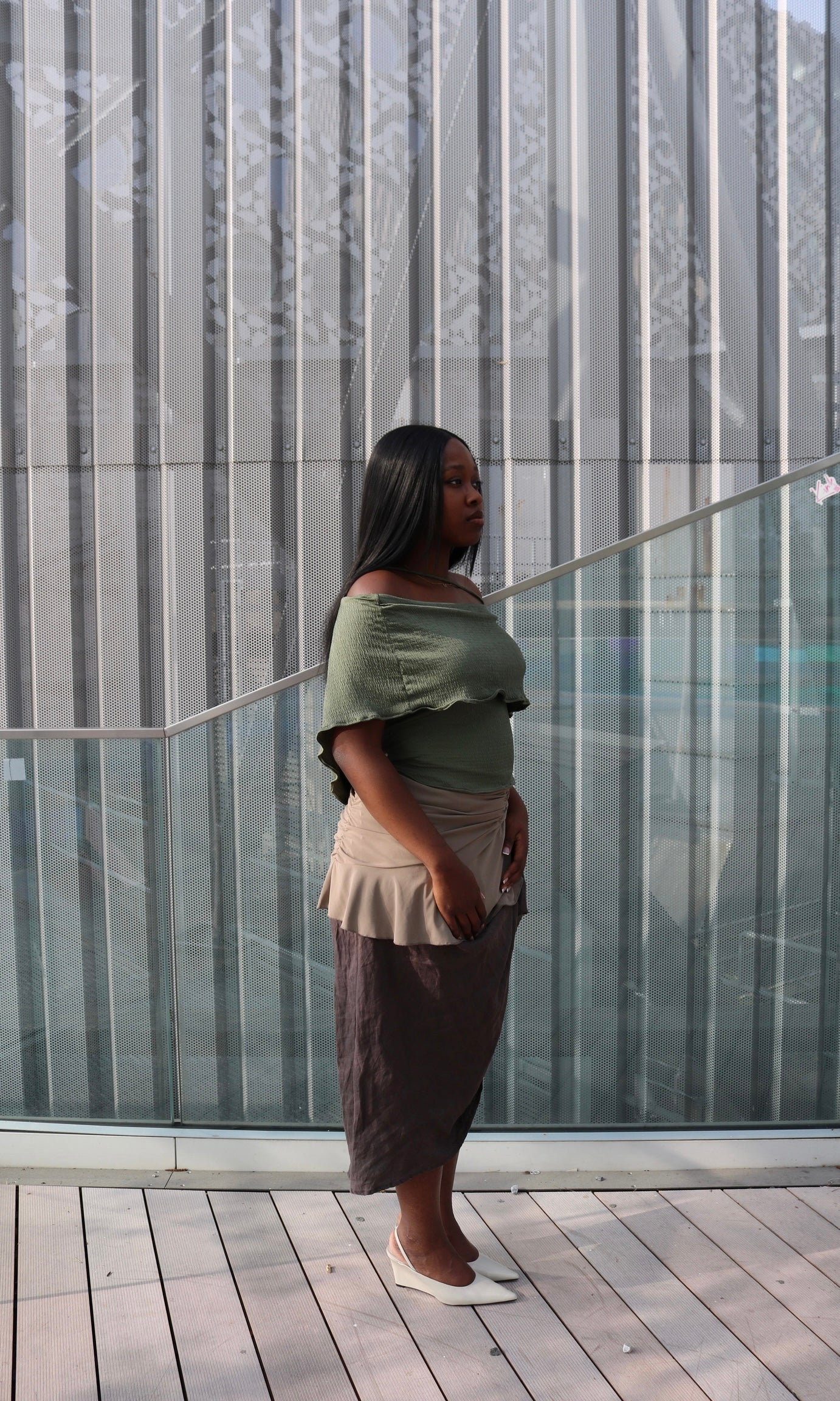 Pistachio Drape Top