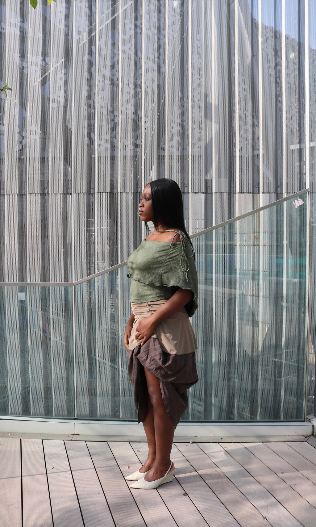 Pistachio Drape Top