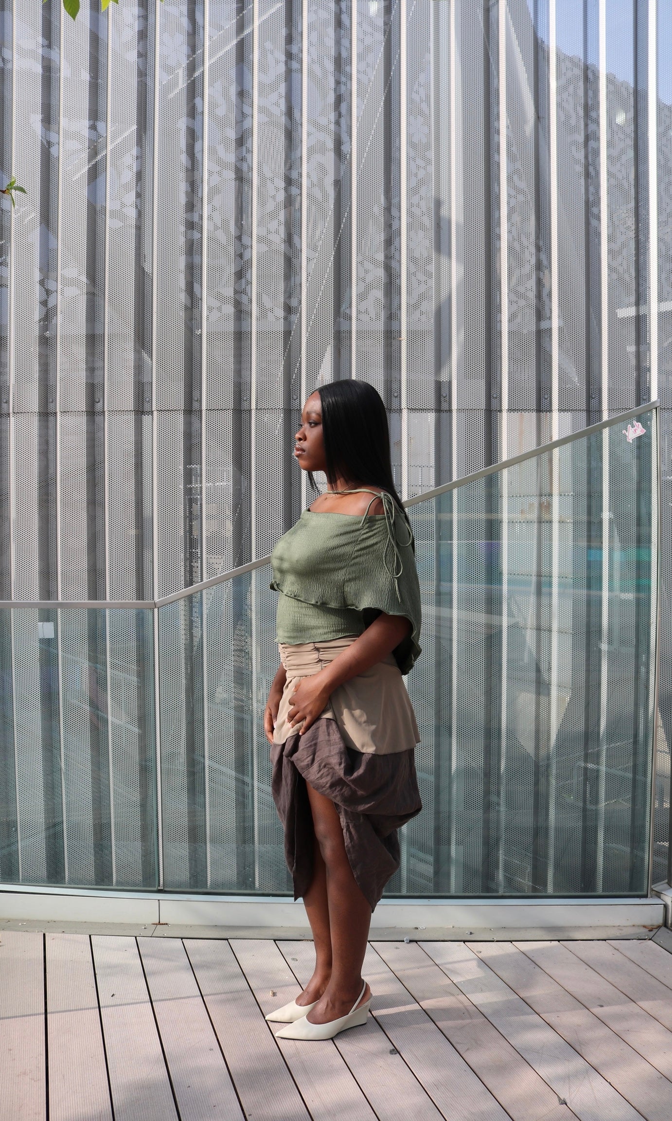 Pistachio Drape Top