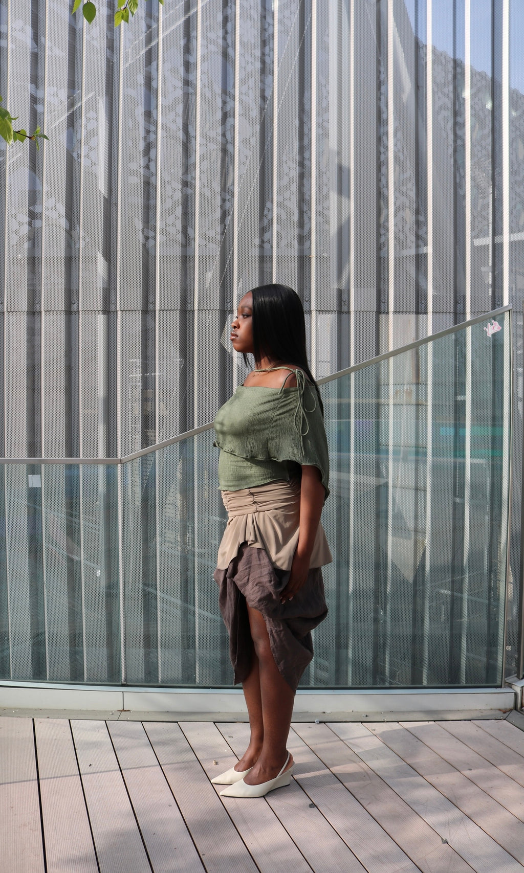 Pistachio Drape Top