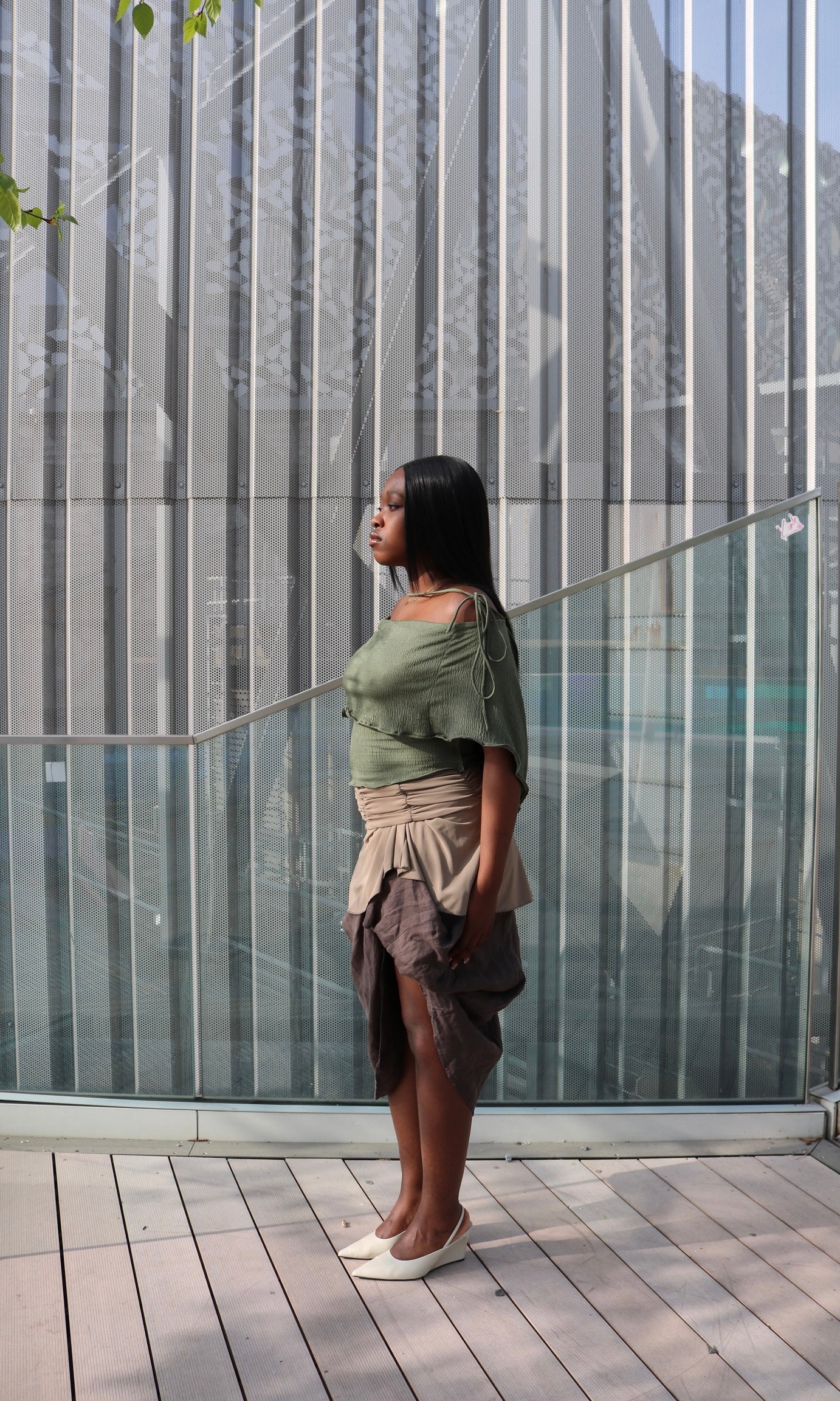 Pistachio Drape Top