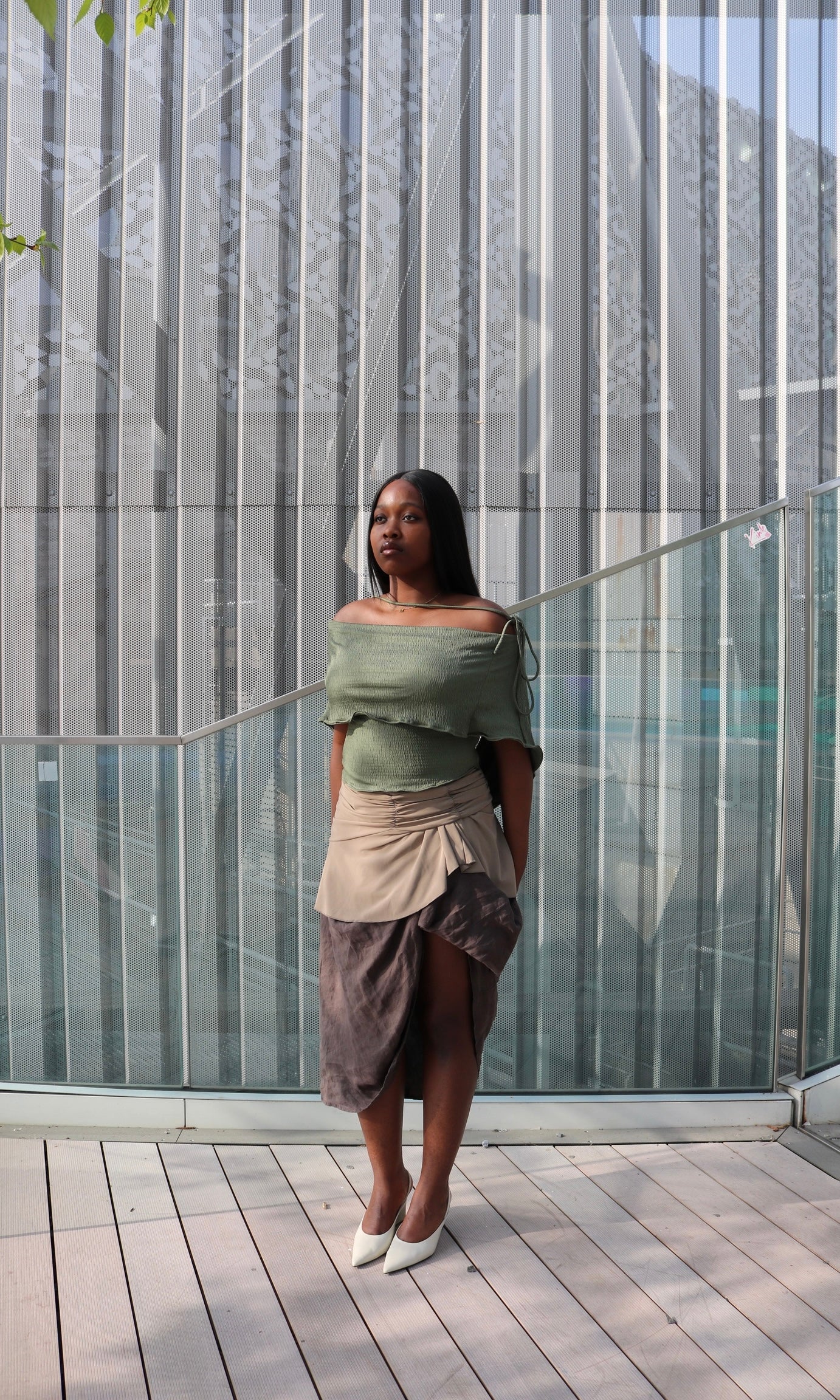 Pistachio Drape Top