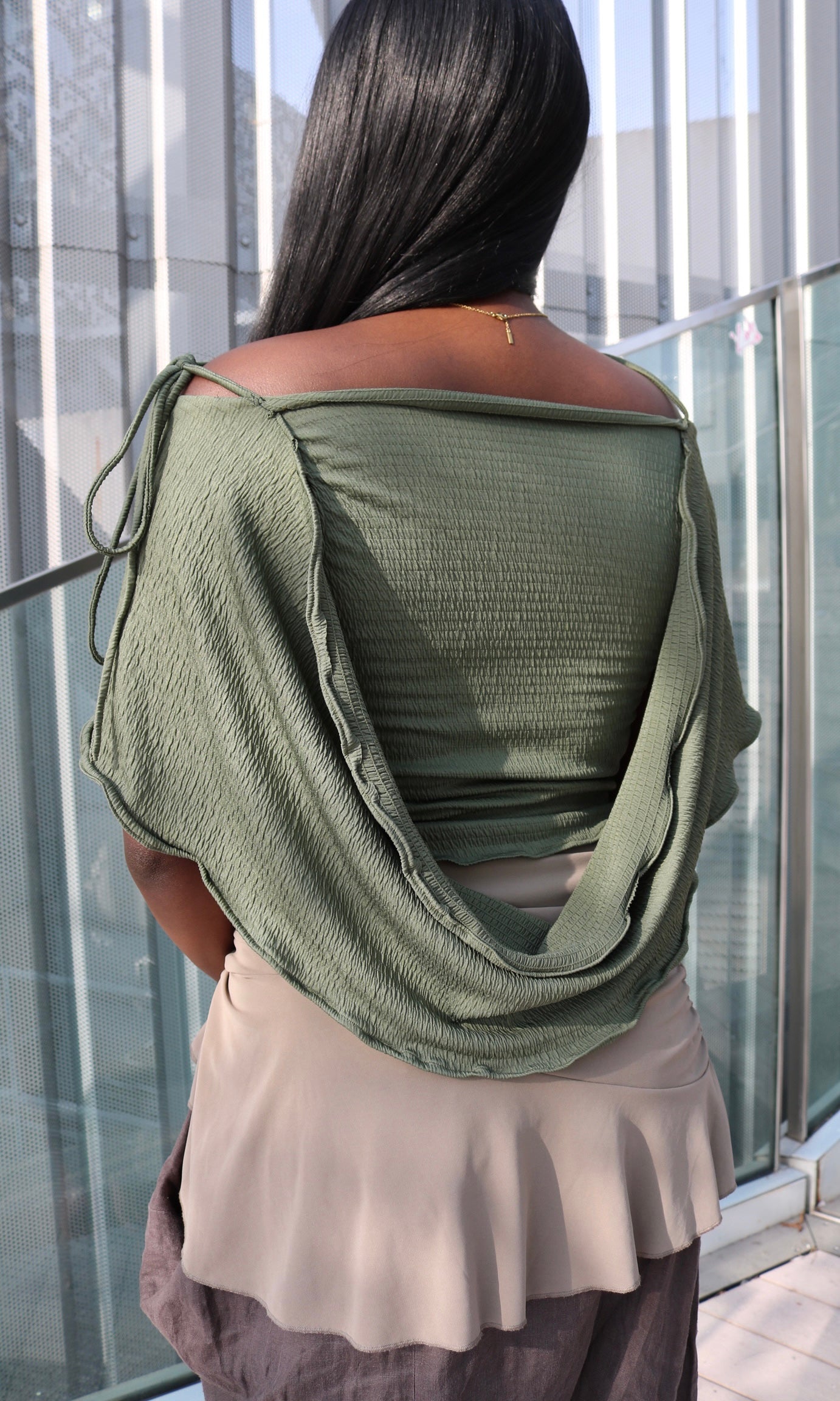 Pistachio Drape Top