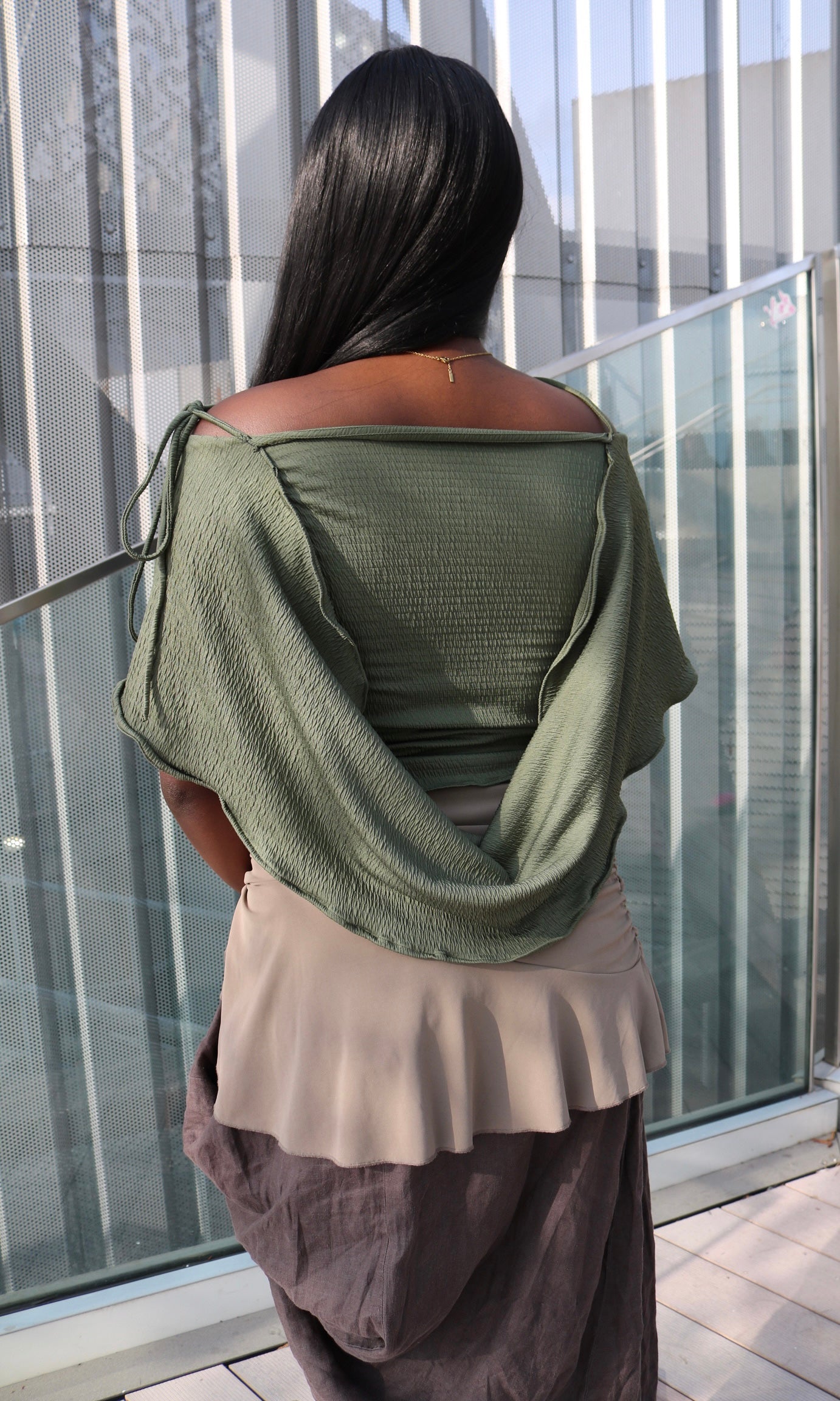 Pistachio Drape Top