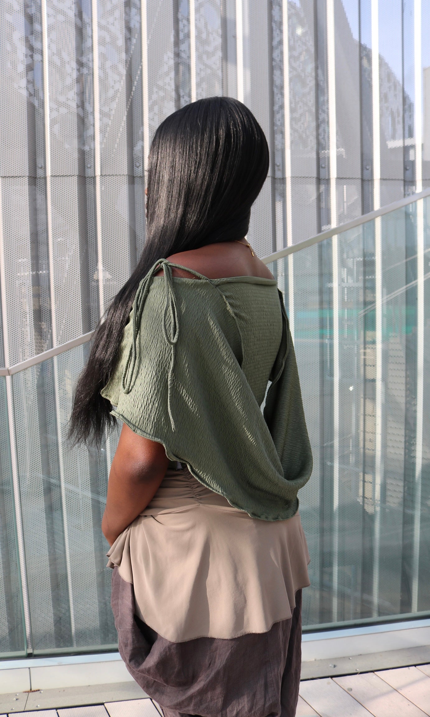Pistachio Drape Top